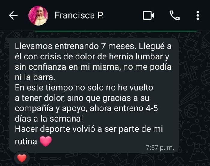 Testimonio Francisca P. — NEXFIT